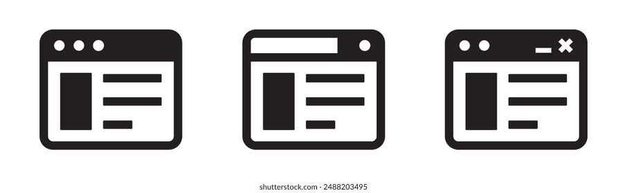 Web page icon. Homepage icon, vector illustration