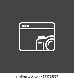 Web page icon illustration isolated vector sign symbol