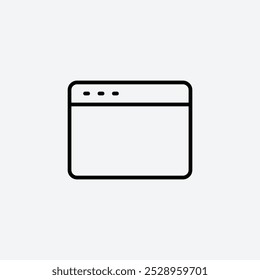 Ícone de página da Web isolado no plano de fundo branco.