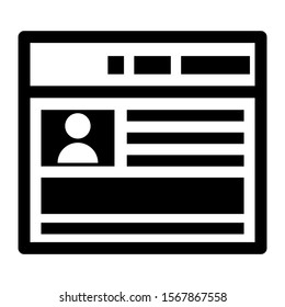 web page icon isolated sign symbol vector illustration - high quality black style vector icons
