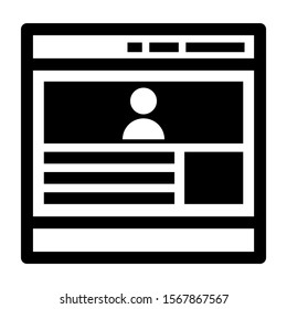 web page icon isolated sign symbol vector illustration - high quality black style vector icons
