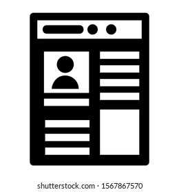 web page icon isolated sign symbol vector illustration - high quality black style vector icons
