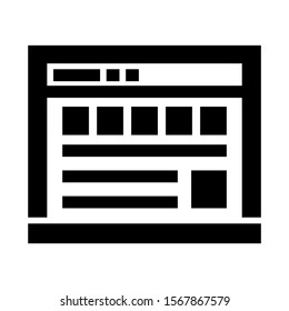 web page icon isolated sign symbol vector illustration - high quality black style vector icons
