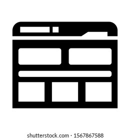 web page icon isolated sign symbol vector illustration - high quality black style vector icons
