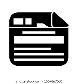 web page icon isolated sign symbol vector illustration - high quality black style vector icons
