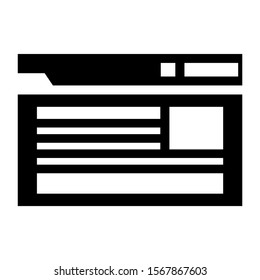 web page icon isolated sign symbol vector illustration - high quality black style vector icons
