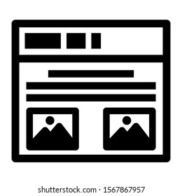 web page icon isolated sign symbol vector illustration - high quality black style vector icons
