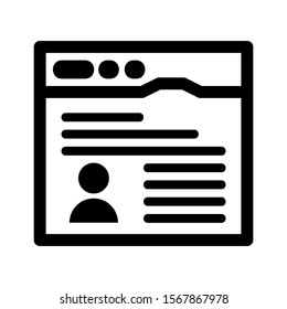 web page icon isolated sign symbol vector illustration - high quality black style vector icons
