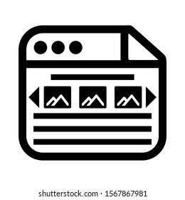 web page icon isolated sign symbol vector illustration - high quality black style vector icons
