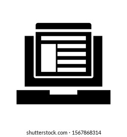 web page icon isolated sign symbol vector illustration - high quality black style vector icons
