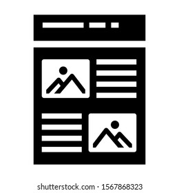 web page icon isolated sign symbol vector illustration - high quality black style vector icons
