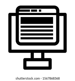 web page icon isolated sign symbol vector illustration - high quality black style vector icons
