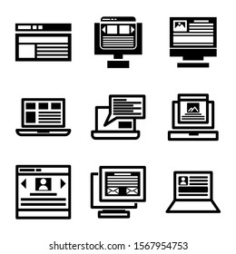 web page icon isolated sign symbol vector illustration - Collection of high quality black style vector icons
