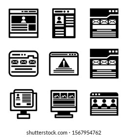 web page icon isolated sign symbol vector illustration - Collection of high quality black style vector icons
