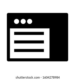 Web page icon isolated sign symbol vector illustration - high quality black style vector icons
