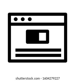 Web page icon isolated sign symbol vector illustration - high quality black style vector icons
