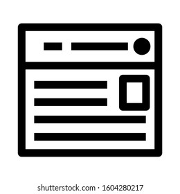 Web page icon isolated sign symbol vector illustration - high quality black style vector icons

