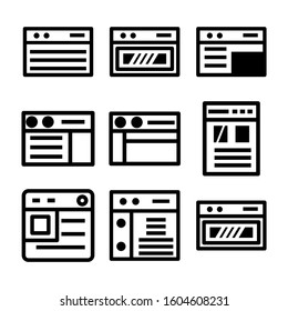 Web page icon isolated sign symbol vector illustration - Collection of high quality black style vector icons
