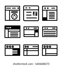 Web page icon isolated sign symbol vector illustration - Collection of high quality black style vector icons
