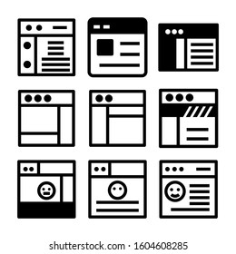 Web page icon isolated sign symbol vector illustration - Collection of high quality black style vector icons
