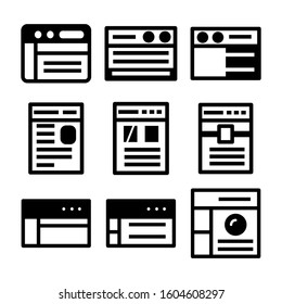 Web page icon isolated sign symbol vector illustration - Collection of high quality black style vector icons
