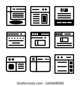 Web page icon isolated sign symbol vector illustration - Collection of high quality black style vector icons

