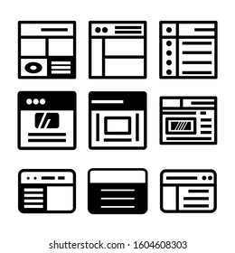Web page icon isolated sign symbol vector illustration - Collection of high quality black style vector icons

