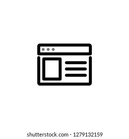 Web page icon. Layer sign