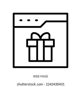 icono de la página web. Diseño De Estilo De Arte De Línea Aislado En Fondo Blanco