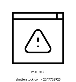 Webseitensymbol. Line Art Design einzeln auf weißem Hintergrund
