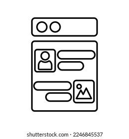 Web Page Icon in Line Style 