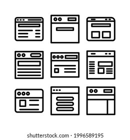 web page icon or logo isolated sign symbol vector illustration - Collection of high quality black style vector icons
