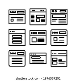 web page icon or logo isolated sign symbol vector illustration - Collection of high quality black style vector icons
