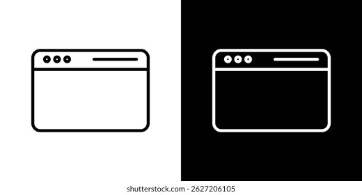 Ícone de página da Web. Vetor de tipo de logotipo definido