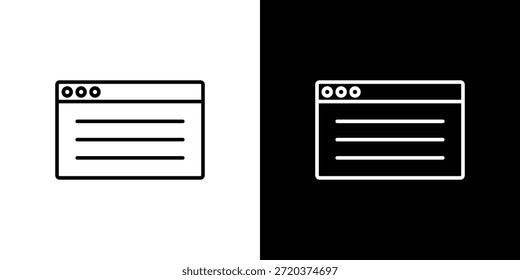 Icono de la página de Web. Diseño de Vector minimalista. Trazo editable. EPS10