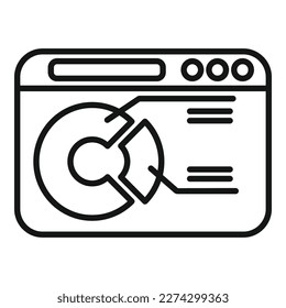 Web page icon outline vector. Market target. Share lead