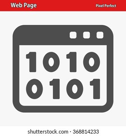 Web Page Icon. Professional, pixel perfect icons optimized for both large and small resolutions. EPS 8 format.
