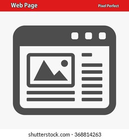 Web Page Icon. Professional, pixel perfect icons optimized for both large and small resolutions. EPS 8 format.