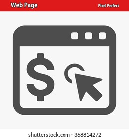 Web Page Icon. Professional, pixel perfect icons optimized for both large and small resolutions. EPS 8 format.