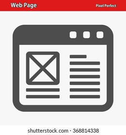 Web Page Icon. Professional, pixel perfect icons optimized for both large and small resolutions. EPS 8 format.