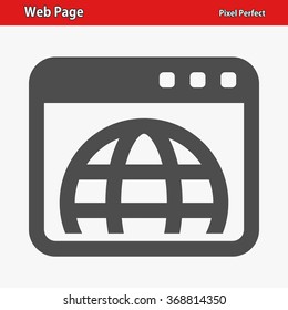 Web Page Icon. Professional, pixel perfect icons optimized for both large and small resolutions. EPS 8 format.
