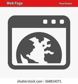 Web Page Icon. Professional, pixel perfect icons optimized for both large and small resolutions. EPS 8 format.