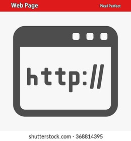 Web Page Icon. Professional, pixel perfect icons optimized for both large and small resolutions. EPS 8 format.
