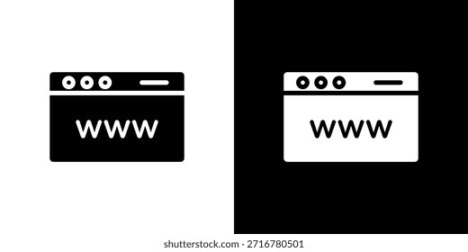 Web page icon silhouette vector illustration isolated flat style