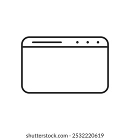 ícone Página da Web. ícone de linha fina simples.