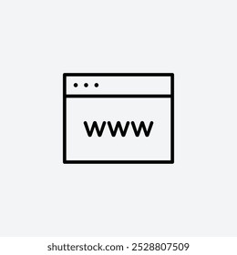 Web page icon in tree different line stroke sizes.