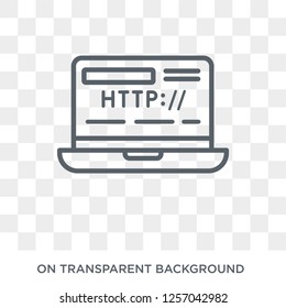 Web page icon. Trendy flat vector Web page icon on transparent background from Programming collection. High quality filled Web page symbol use for web and mobile