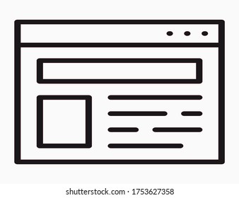 web page  icon vector for web and app