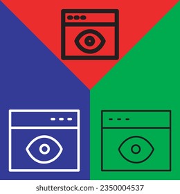 Web page icon. Web page vector icon from Artificial Intelligence collection. Outline style Website page icon.