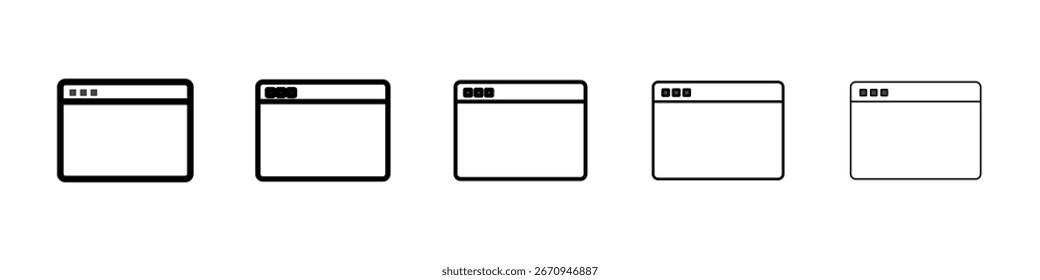 Web page icon vector collection. EPS 10